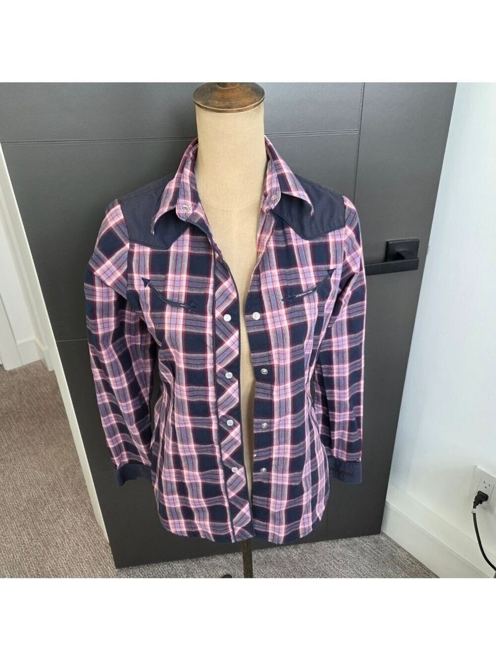 Roper Western Stampede Red and Blue Plaid Shirt